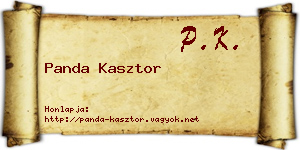 Panda Kasztor névjegykártya
